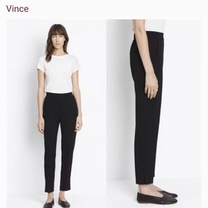 Vince Black Elastic Waist Ankle Pants Medium